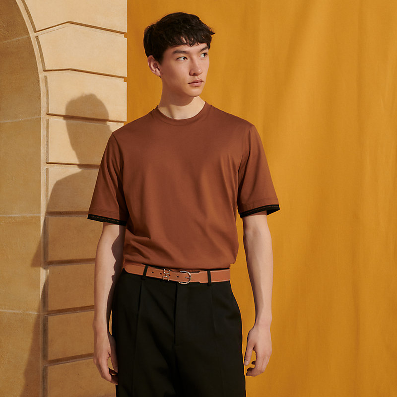 Trench 34 reversible belt - Green | Hermès USA