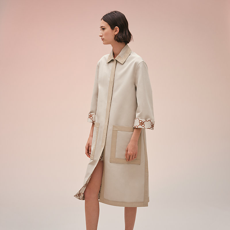 Trench coat with double slits | Hermès Saudi Arabia