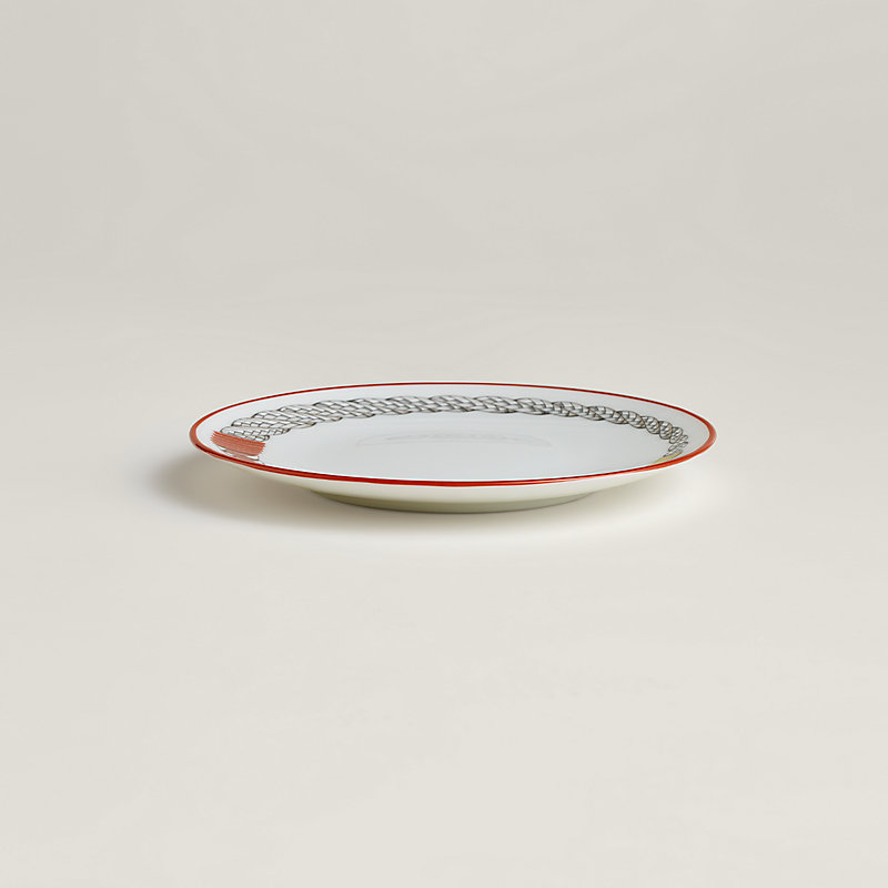 Tressages Equestres bread and butter plate | Hermès USA Tressages Equestres bread and butter plate | Hermès USA