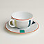 Tressages Equestres breakfast cup and saucer, View: Back, back, view 3 of 3