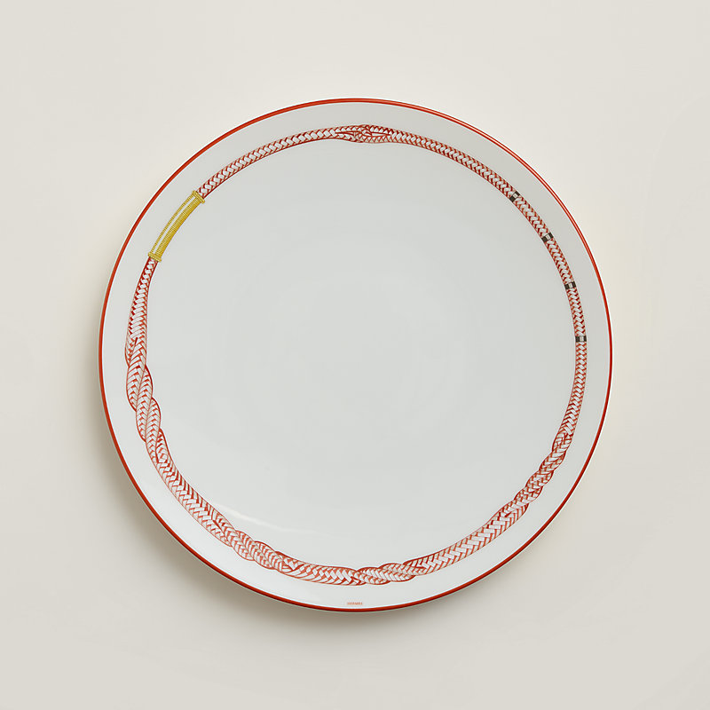 Tressages Equestres dinner plate | Hermès Canada