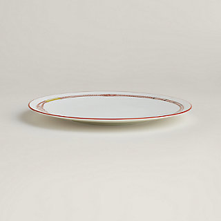 Tressages Equestres dinner plate | Hermès USA