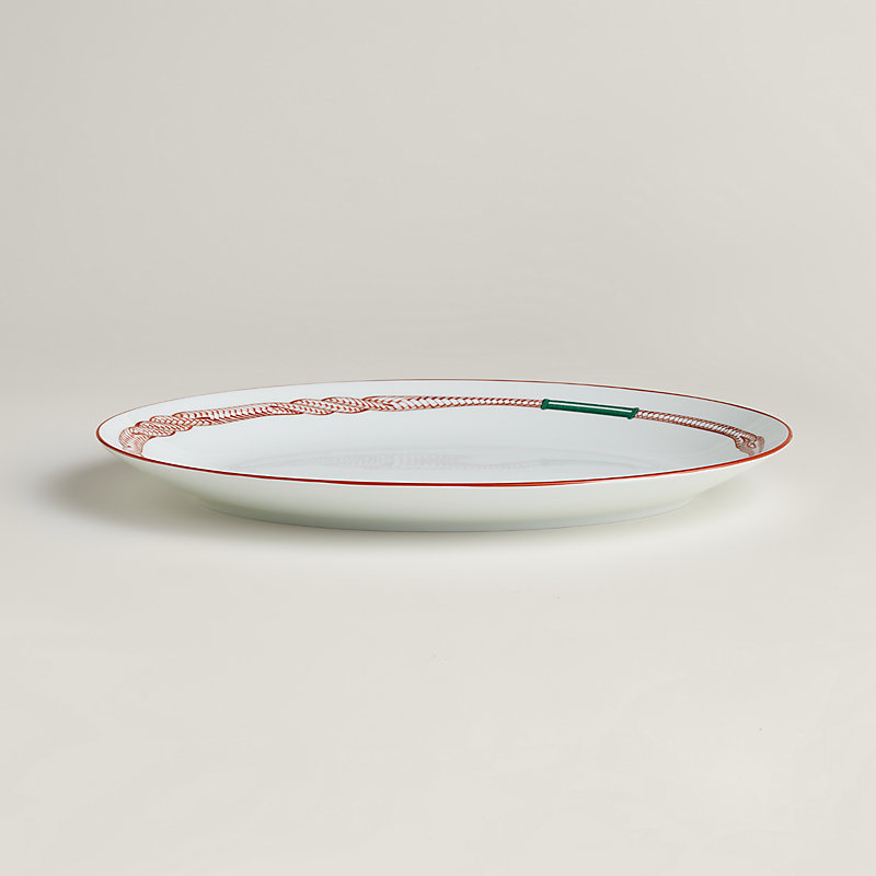 Tressages Equestres oval platter, small model