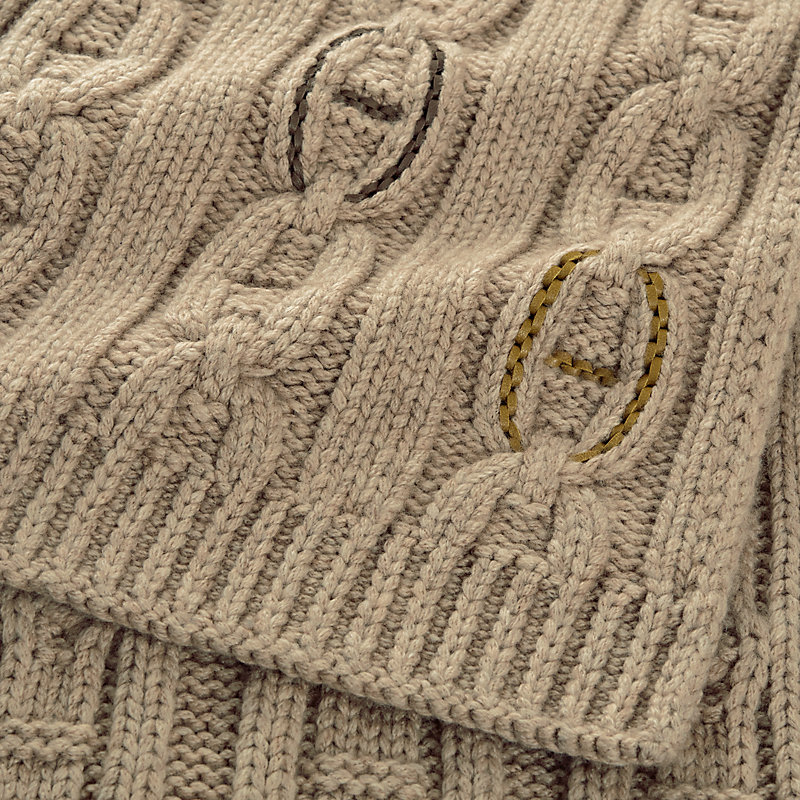 Tri-Maillon Details Cuir muffler | Hermès UK