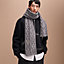 Tri-Maillon Details Cuir scarf, View: Worn, worn, view 1 of 3