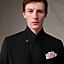 Trois Petits Maillons pocket square 45, View: Worn, worn, view 2 of 3