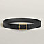 Tube H belt buckle & Leather strap 38&nbsp;mm, View: , view 1 of 2