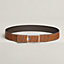 Tube H belt buckle & Leather strap 38&nbsp;mm, View: , view 1 of 2