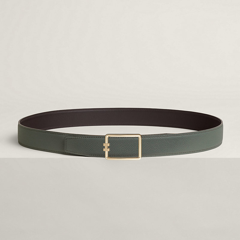 Tube H belt buckle & Reversible leather strap 32 mm | Hermès