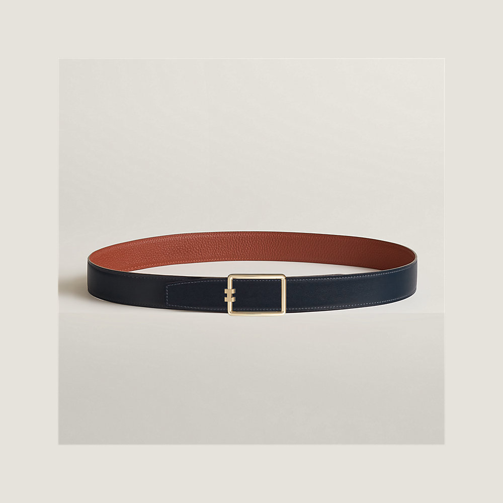Tube H belt buckle & Reversible leather strap 32 mm | Hermès Thailand