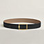 Tube H belt buckle & Reversible leather strap 38&nbsp;mm, View: , view 2 of 2