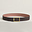 Tube H belt buckle & Reversible leather strap 38&nbsp;mm, View: , view 2 of 2