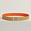 Tube H belt buckle & Reversible leather strap 38&nbsp;mm, View: , view 1 of 3