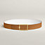 Tube H belt buckle & Reversible leather strap 38&nbsp;mm, View: , view 1 of 3