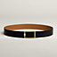 Tube H belt buckle & Reversible leather strap 38&nbsp;mm, View: , view 1 of 2