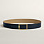 Tube H belt buckle & Reversible leather strap 38&nbsp;mm, View: , view 1 of 2