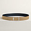 Tube H belt buckle & Reversible leather strap 38&nbsp;mm, View: , view 2 of 2