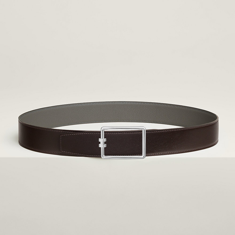 HM H BELT BUCKLE & REVERSIBLE NAVY BLUE STRAP 38MM BLACK HARDWARE