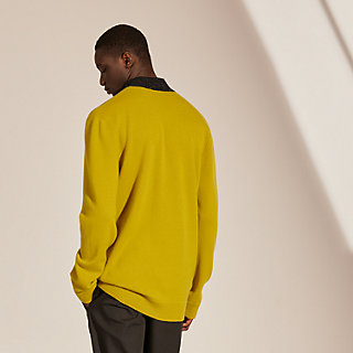 Yellow sweater with hot sale white collar