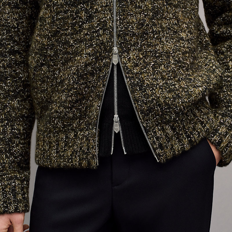 "Tweed"拉鍊夾克