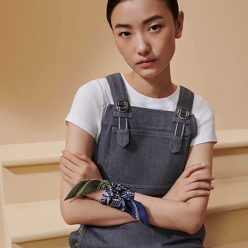 希少 エルメス ツイリー フリル エプロン ドール バンダナ シルク  