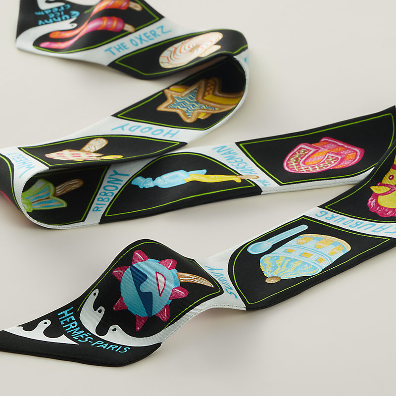 HERMES エルメス ツイリー FUNNY ICE CREAM ブルーシェル/ローズボンボン 064109S レディース シルク100％ スカーフ 新品 銀蔵 ✨希少美品✨ HERMES エルメス ツイリー FUNNY Ice cream