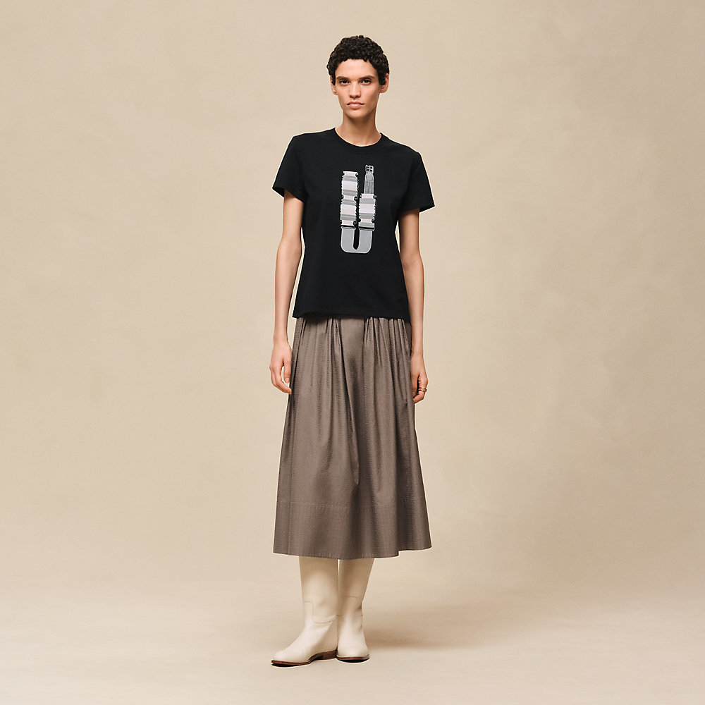 新品タグ付き⭐︎HERMES 24AW コットン Tシャツ カルトゥッシュ モール tシャツ-《カルトゥッシュ》--