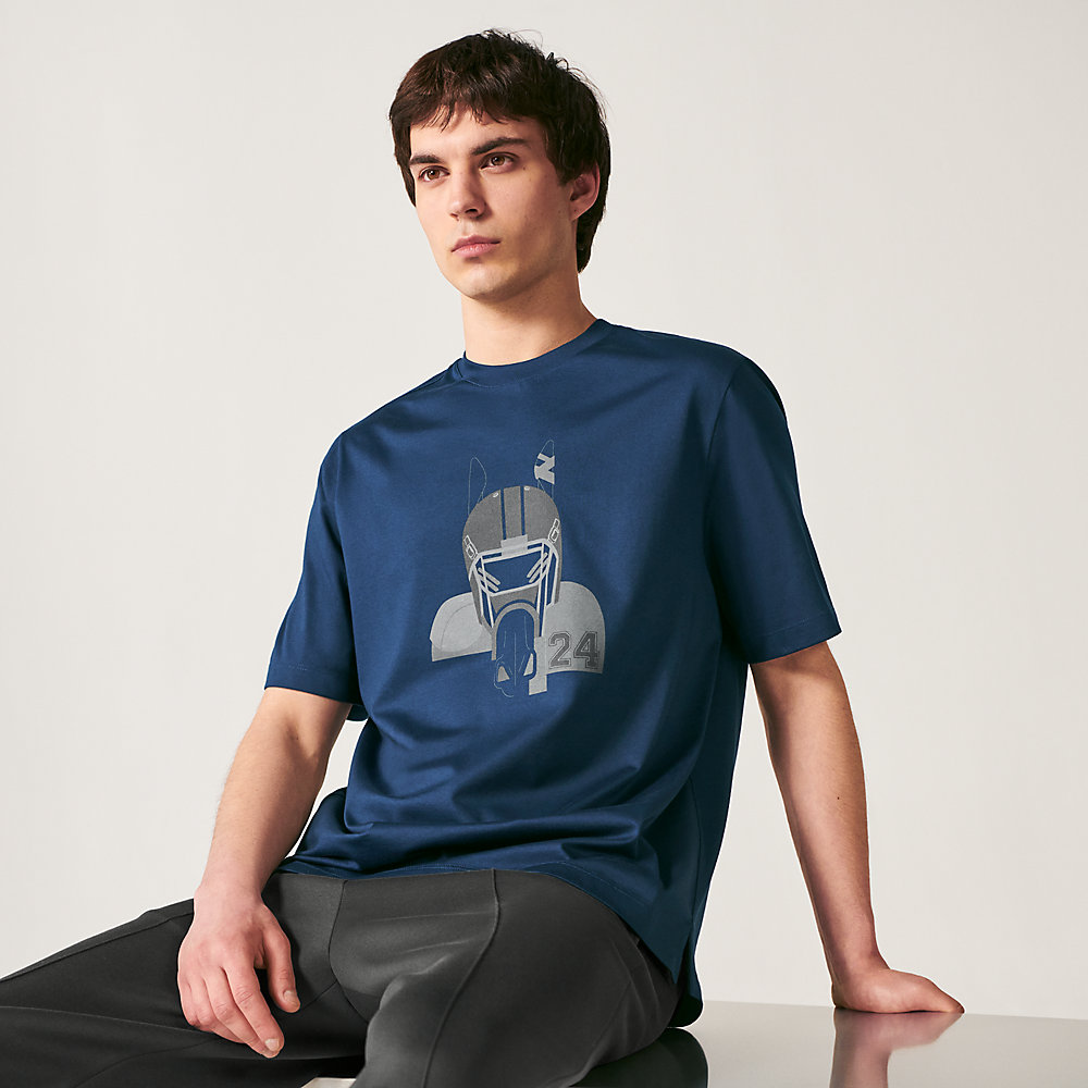 超歓迎人気】 エルメス Tシャツ ブルー サイズS 未使用 Mkp85