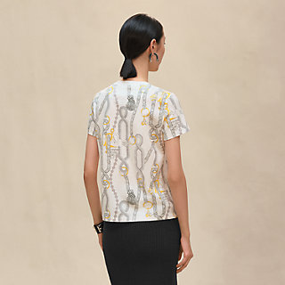 【上品に♪】HERMES Tシャツ ラウンドカラー ダブルステッチ tシャツ-《パルフロワ・