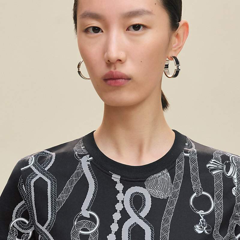 Tシャツ 《パルフロワ・リミックス》プリント - グレー | Hermès