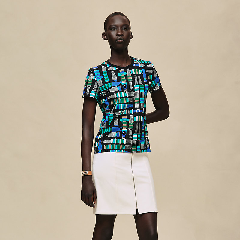 Tシャツ 《ブリッド・ア・ブロック》プリント | Hermès - エルメス