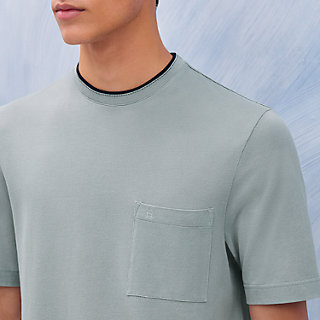 セール❣️ HERMESエルメスTシャツサドルステッチライトブルーXS