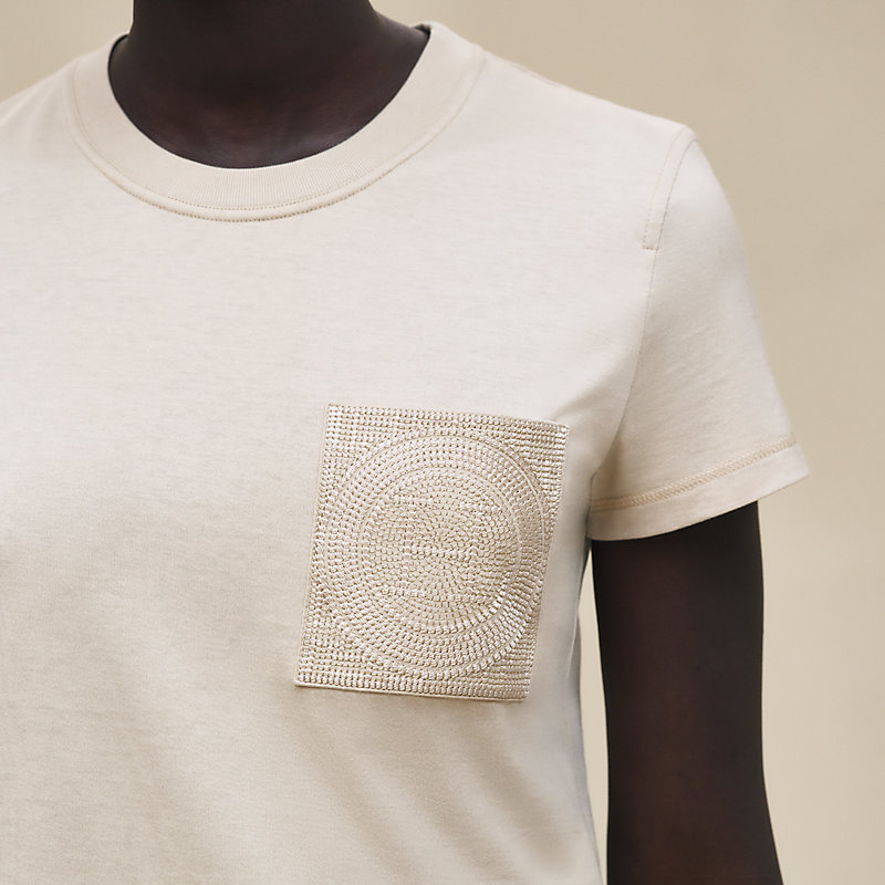 Tシャツ 刺繍入りポケット