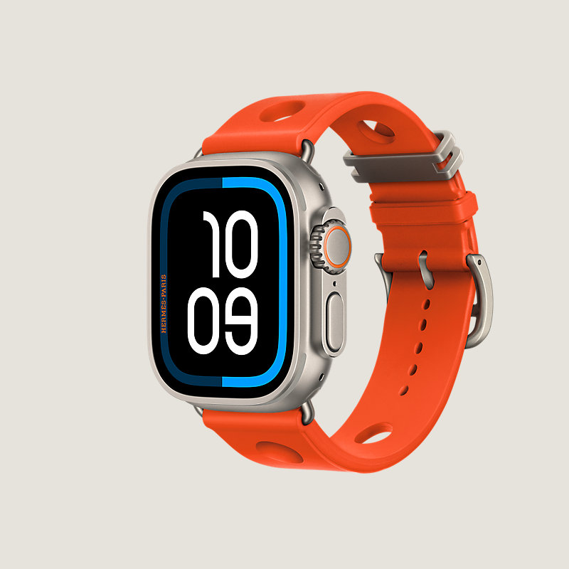 Ultra 3錶殼 & Apple Watch Hermès 49&nbsp;mm Scub'H Diving Single Tour錶帶, 檢視: 側面, 檢視共3張圖片的第3張