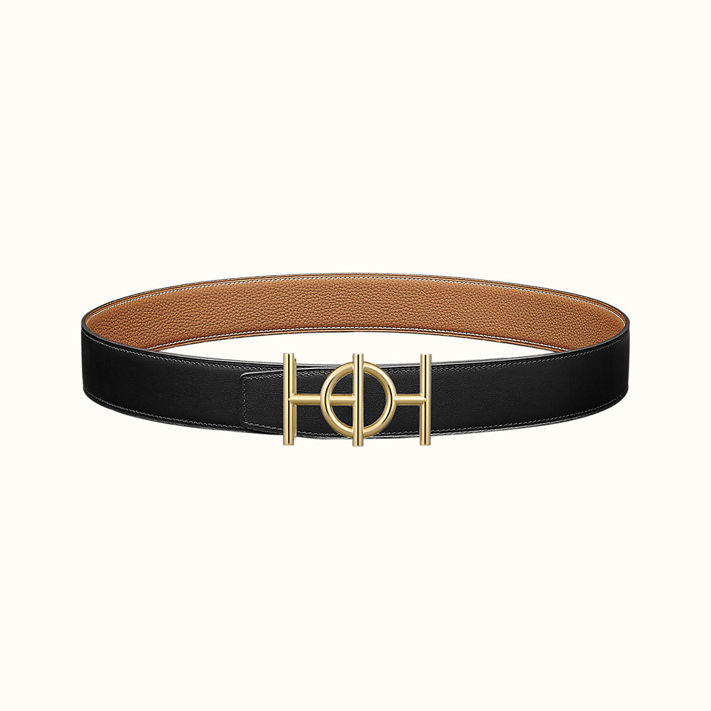 hermes gold and black belt