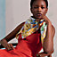 Un Carre sur l'Herbe scarf 90, View: Worn, worn, view 1 of 3
