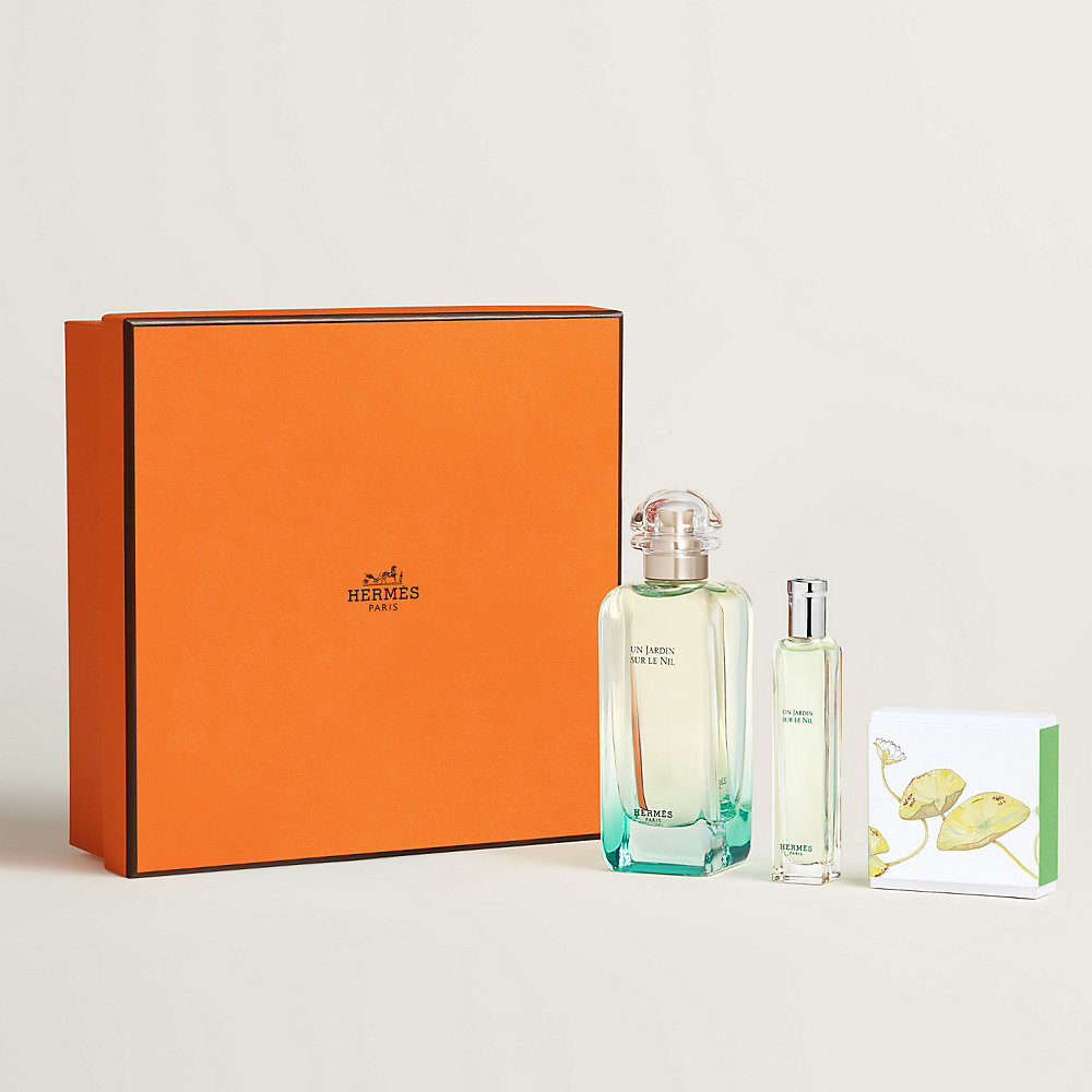 HERMES Un Jardin sur le Nil 香水ケース　3本セット Un Jardin sur le Nil Eau de toilette gift set - 3.89 fl.oz