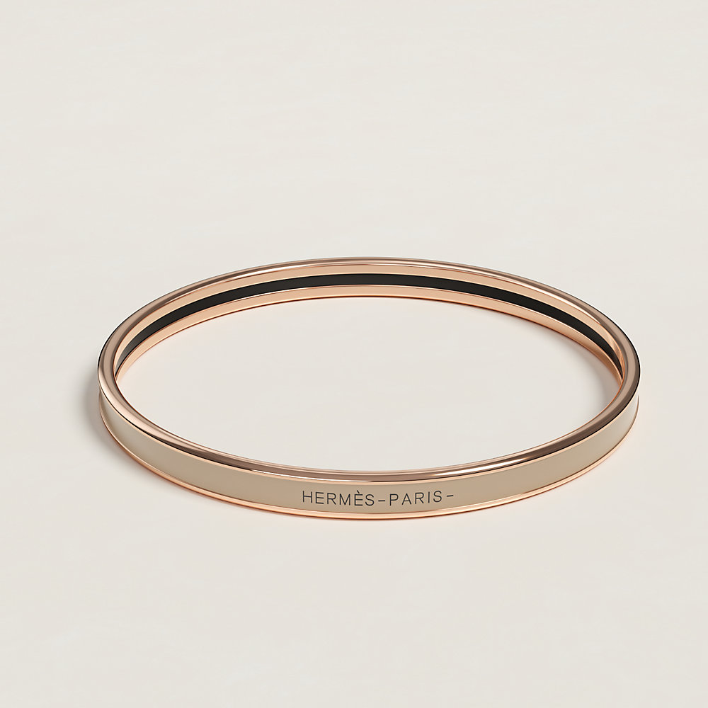 新品 エルメスHERMES エナメルブレスレット ユニ ピンクゴールドプレーテッド ローズカンデュラ ブレスレット【H】【Bracelet  Uni】Rose Candeur X or Rose H240001FO1Z-