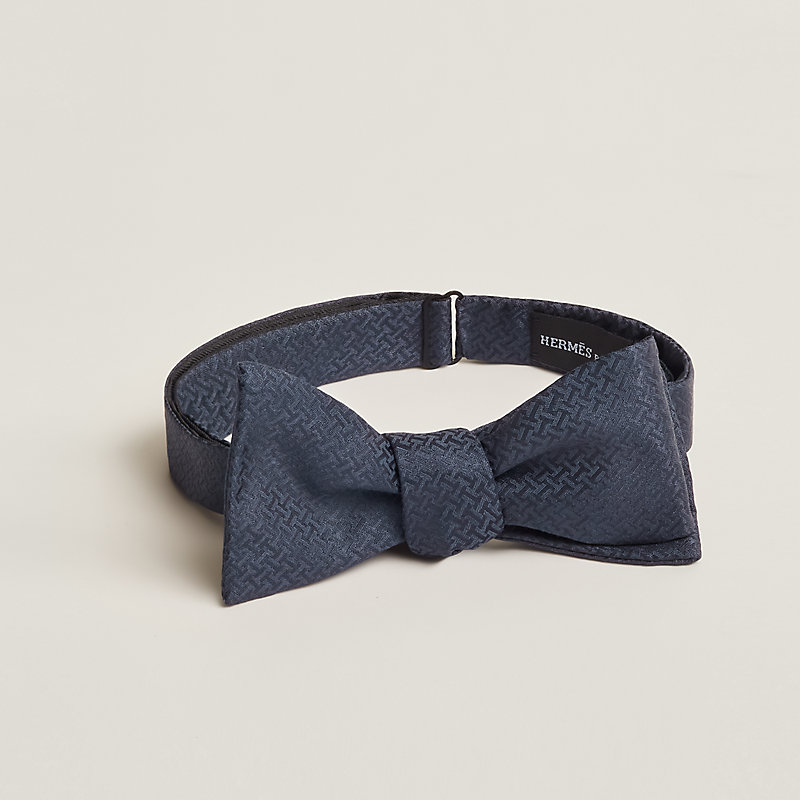 hermes black bow tie