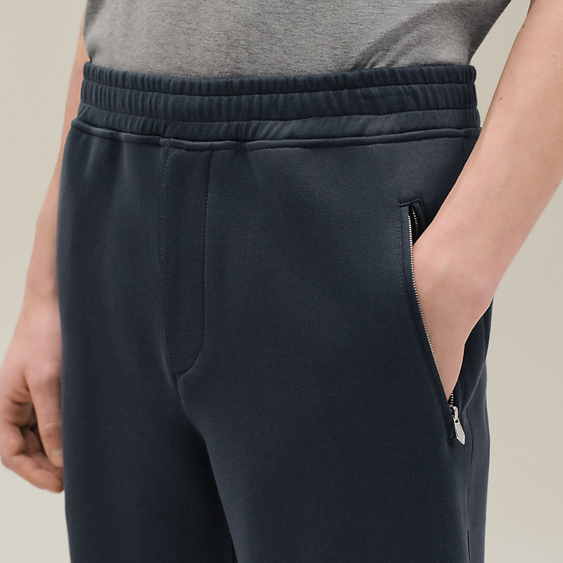 HERMES / Valmy jogging pants/42/ウール/GRY/無地/ Valmy jogging pants - Black - 42 | Hermès Hong Kong SAR