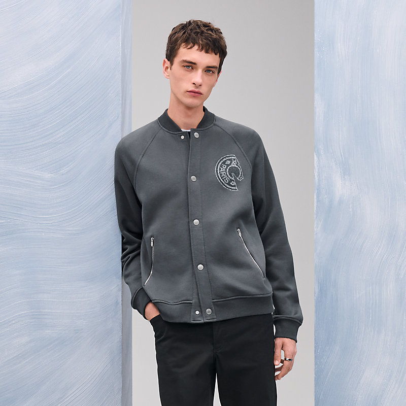 Varsity jacket with Clou de Selle detail | Hermès USA