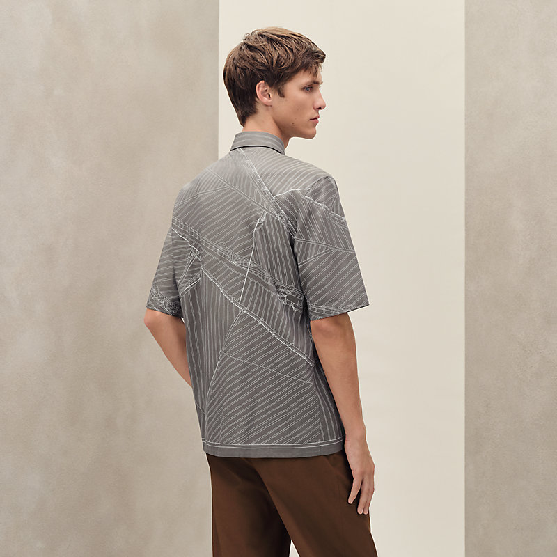 "Vent Portant Finesse" short-sleeve straight cut shirt