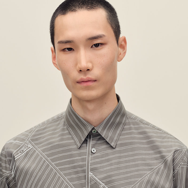 "Vent Portant Finesse" straight cut shirt, View: , view 5 of 7