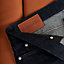 Verwaschene Jeans mit Lederjacron, Ansicht: Getragene Ansicht, worn, Ansicht 6 von 6