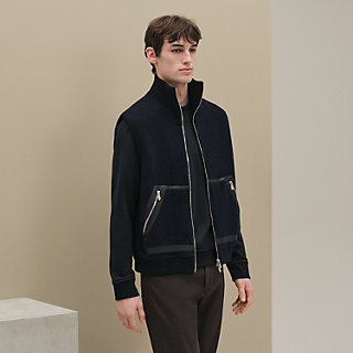 Vest with leather details - Black - XXL | Hermès Macau SAR