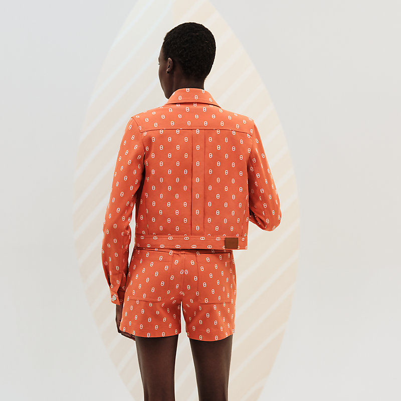 【オシャレ!】HERMES 「Chaine d'Ancre Compose」柄ジャケット Chaine d'Ancre Compose