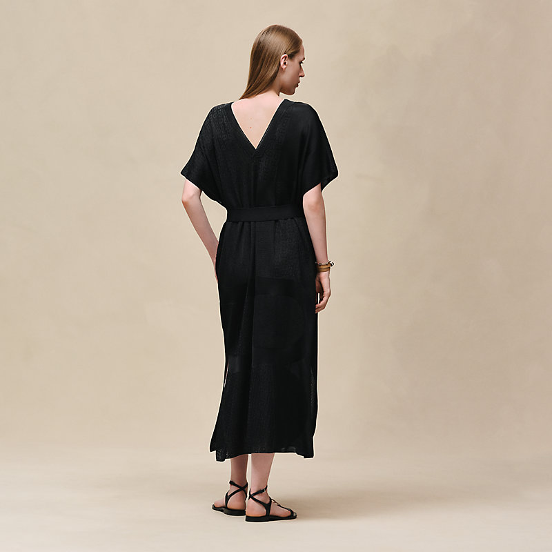 Vestido caftán largo motivo "Chaîne d'Ancre"