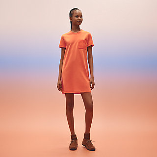 Vestido recto con bolsillo bordado | Hermès España