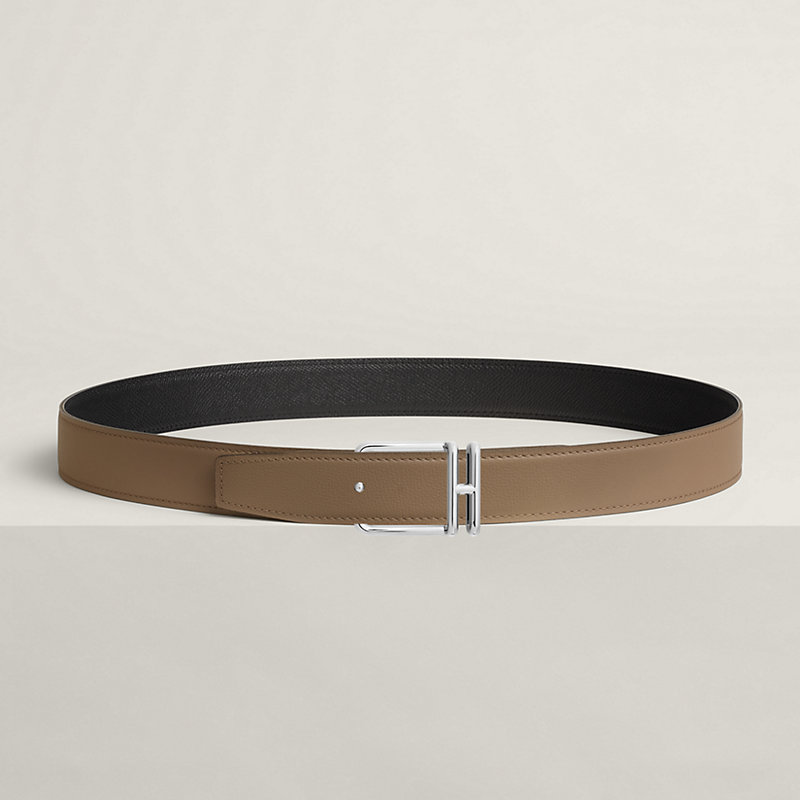 Volte-face reversible belt buckle & Reversible leather strap 32&nbsp;mm
