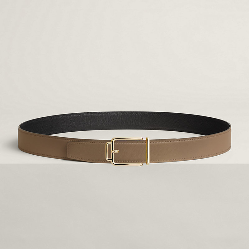 Volte-face reversible belt buckle & Reversible leather strap 32&nbsp;mm